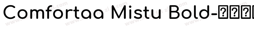 Comfortaa Mistu Bold字体转换